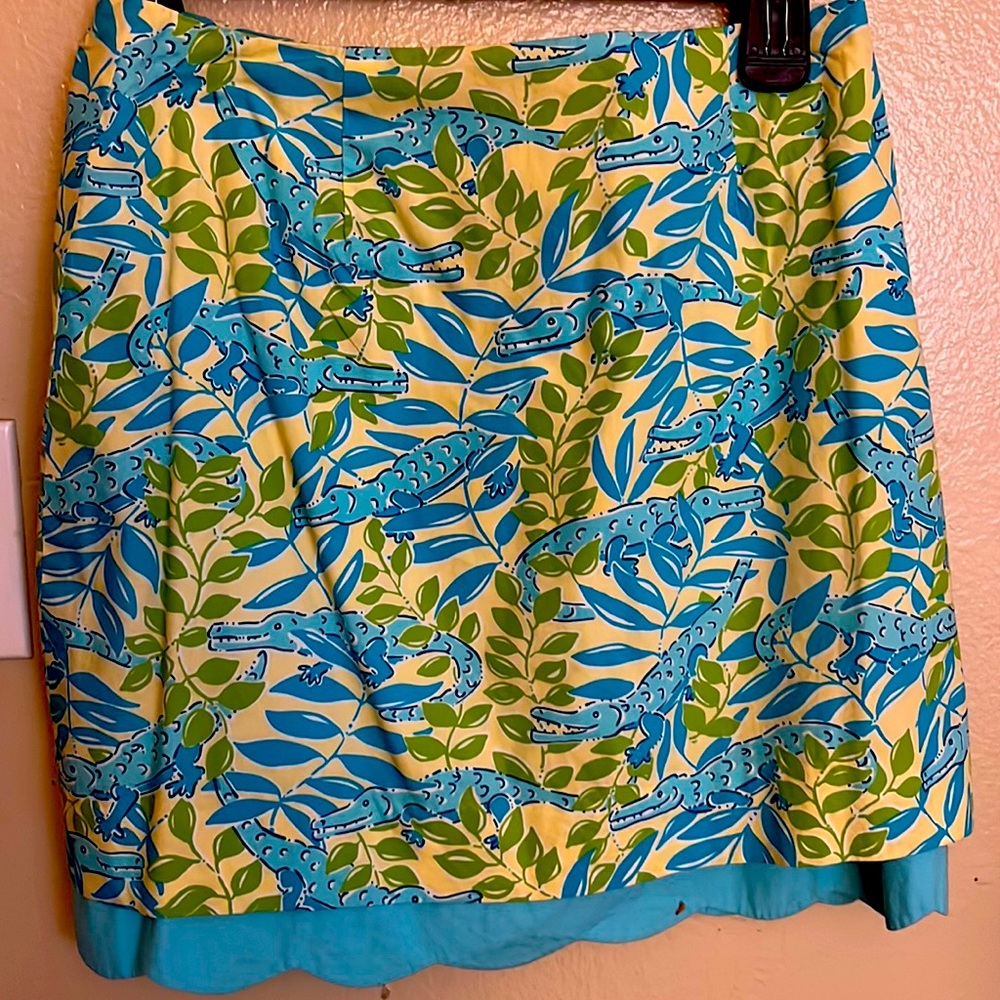 Lily Pulitzer Gator Leaves Printed Skirt